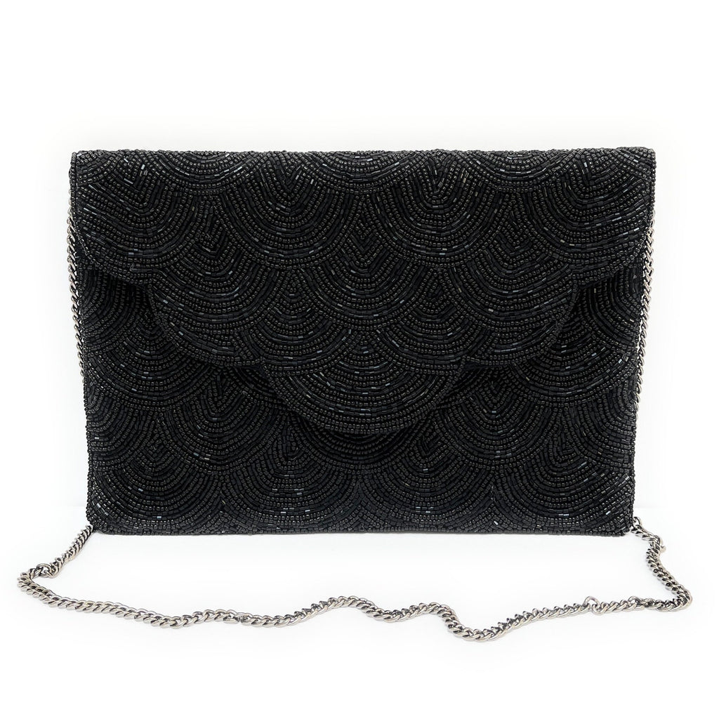 Black Beaded Clutch, Silver Beaded Clutch Bag, Black Beaded Clutch Purse, Wedding Clutch Bag, Party Clutch Purse, Evening Beaded Clutches
