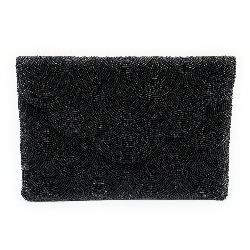Black Beaded Clutch, Silver Beaded Clutch Bag, Black Beaded Clutch Purse, Wedding Clutch Bag, Party Clutch Purse, Evening Beaded Clutches