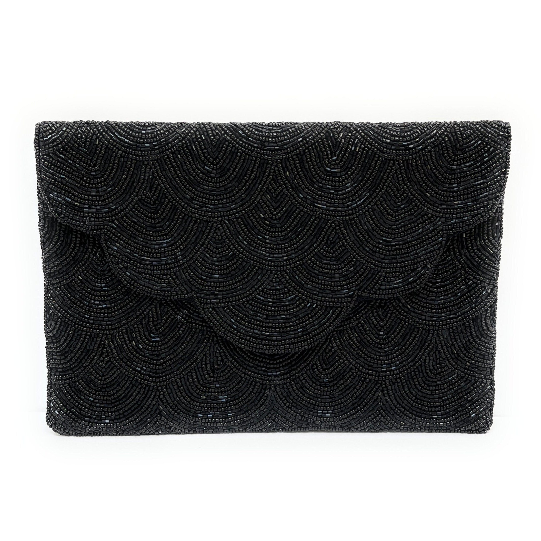 Black Beaded Clutch, Silver Beaded Clutch Bag, Black Beaded Clutch Purse, Wedding Clutch Bag, Party Clutch Purse, Evening Beaded Clutches