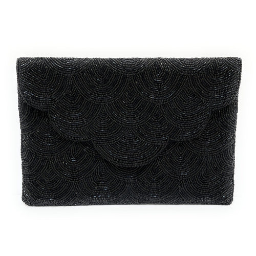 Black Beaded Clutch, Silver Beaded Clutch Bag, Black Beaded Clutch Purse, Wedding Clutch Bag, Party Clutch Purse, Evening Beaded Clutches