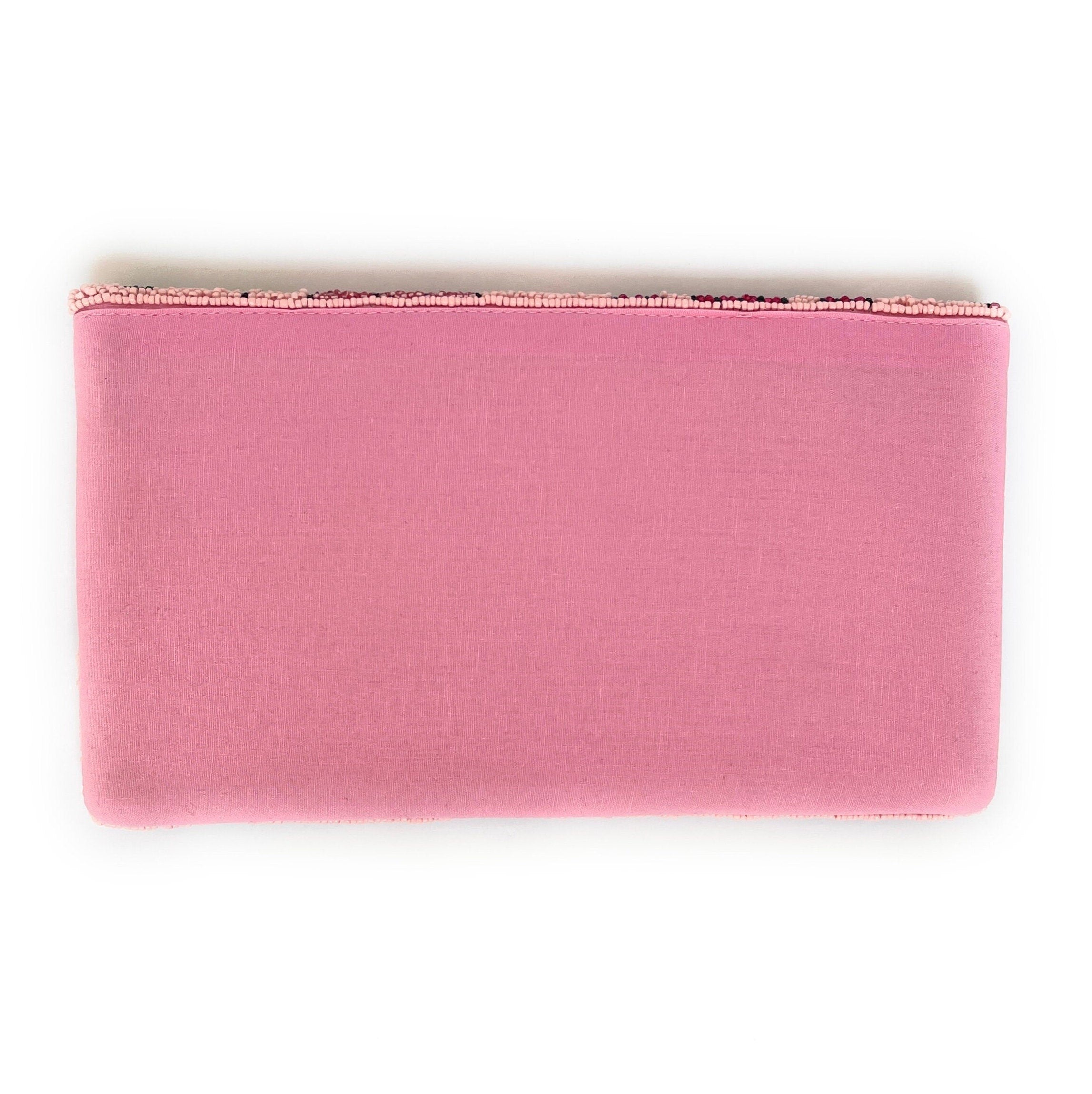 Pink Desert Cactus Beaded Clutch Purse, Succulent Southwestern Boho Crossbody Purse, Beaded Clutch Purse, Rodeo Cowgirl Bag, Best Seller