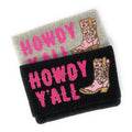 HOWDY Beaded Clutch Purse, Black Beaded Clutch Bag, Beaded Clutch Purse, Country Girl Gifts, Party Clutch Purse, Birthday Gift, Bridal Gift