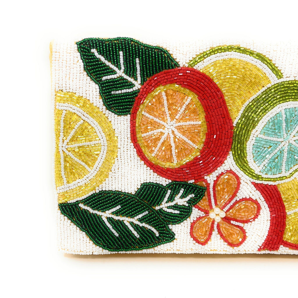 Citrus Bead Clutch Purse, Summer Crossbody Purse, Beaded Clutch Purse, Tropical Beaded Bag, Crossbody Bag, Summer Clutch Purse, Best Seller