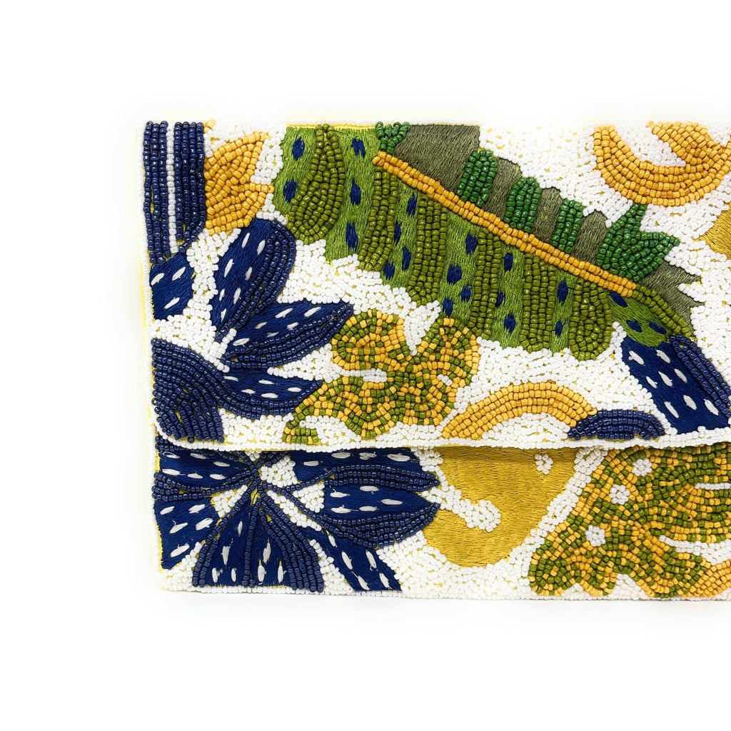Palm Leaves Beaded Clutch Purse, Palm Leaf Beaded Purse, Palm Clutch Bag, Beaded Clutch Purse, Beaded Bag, Party Clutch Purse, Birthday Gift